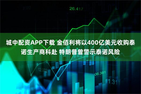 城中配资APP下载 金佰利将以400亿美元收购泰诺生产商科赴 特朗普曾警示泰诺风险