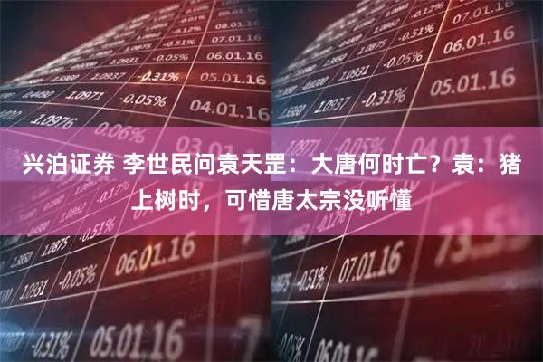 兴泊证券 李世民问袁天罡：大唐何时亡？袁：猪上树时，可惜唐太宗没听懂